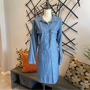 Long Sleeve Denim Shirt Dress